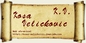 Kosa Veličković vizit kartica